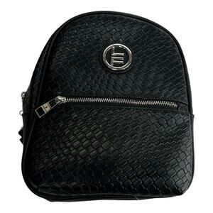 London Fog Bowery Medium Woven Backpack Black